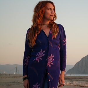 Vintage kimono with rainbows